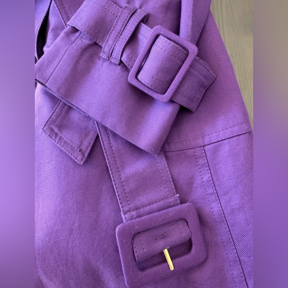 NEW Banana Republic Violet Purple Trench Coat - Picture 11 of 15